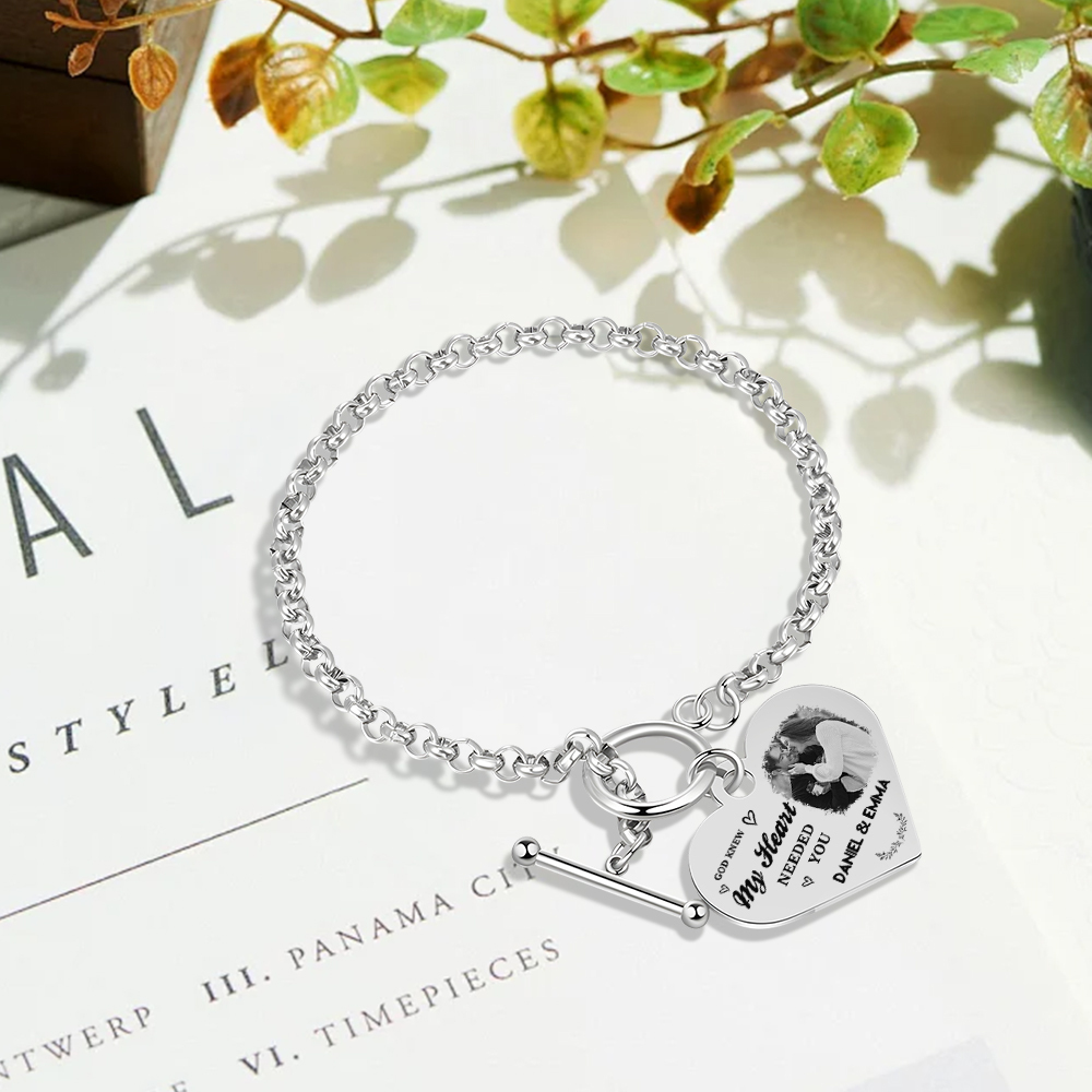 Personalized Photo Bracelet You & Me We Got This Gift for Her