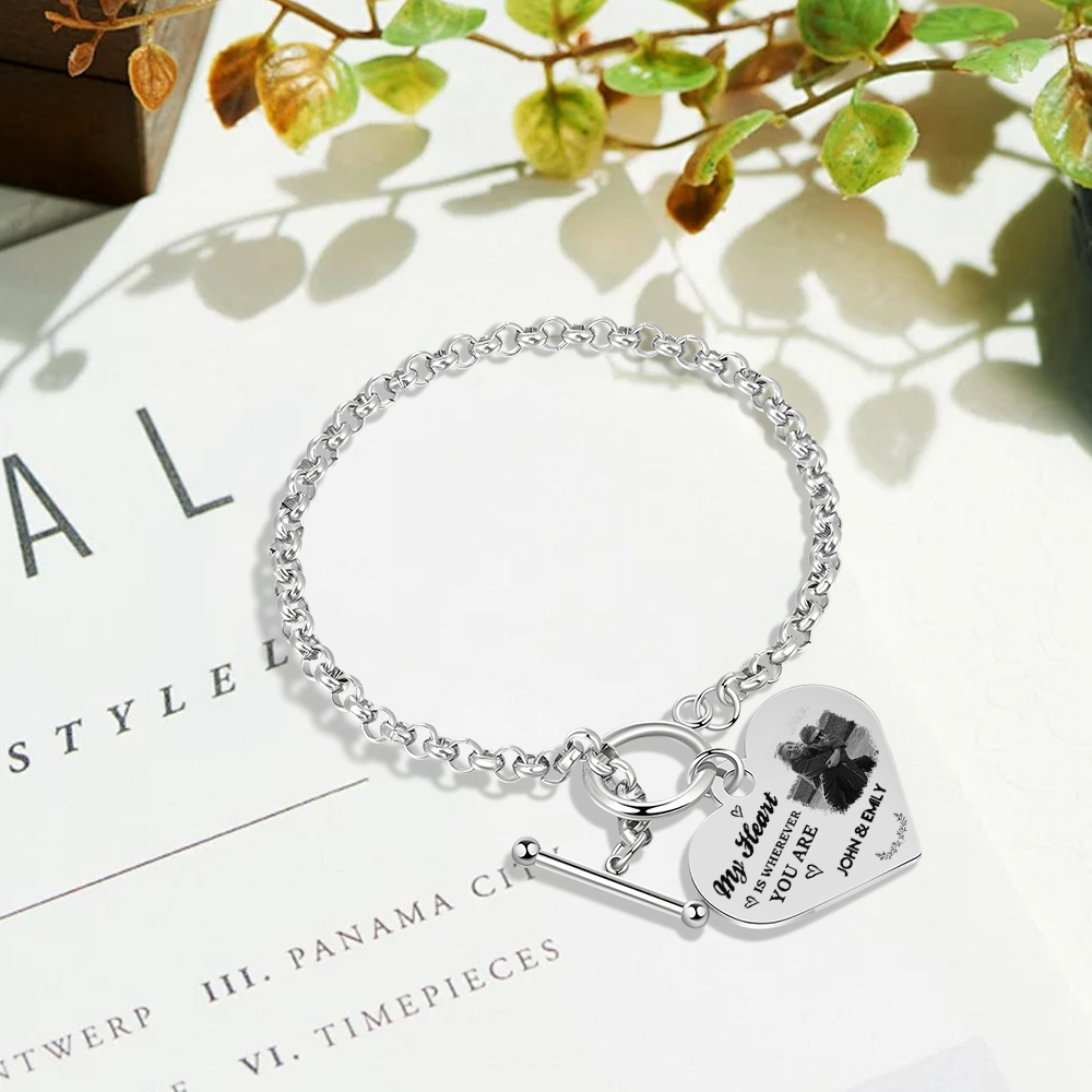 Personalized Photo Bracelet You & Me We Got This Gift for Her
