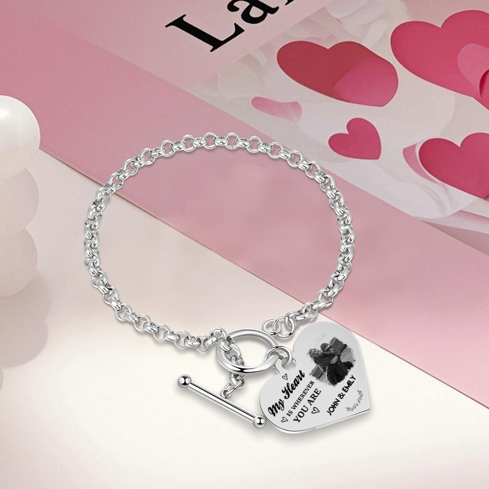 Personalized Photo Bracelet You & Me We Got This Gift for Her