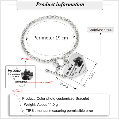 Personalized Photo Bracelet You & Me We Got This Gift for Her