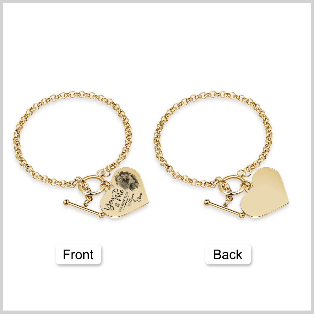 Personalized Photo Bracelet You & Me We Got This Gift for Her
