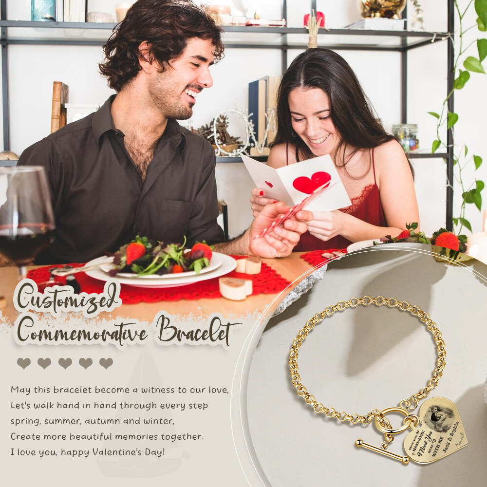 Personalized Photo Bracelet You & Me We Got This Gift for Her