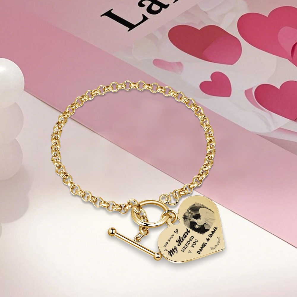 Personalized Photo Bracelet You & Me We Got This Gift for Her