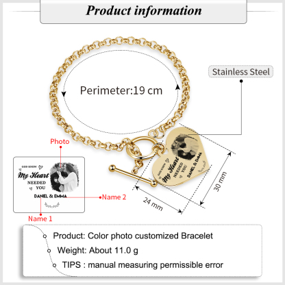 Personalized Photo Bracelet You & Me We Got This Gift for Her