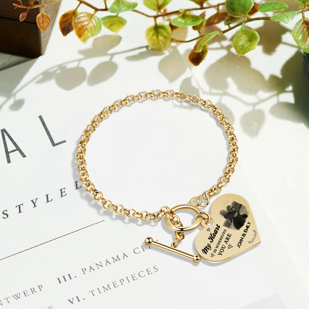 Personalized Photo Bracelet You & Me We Got This Gift for Her