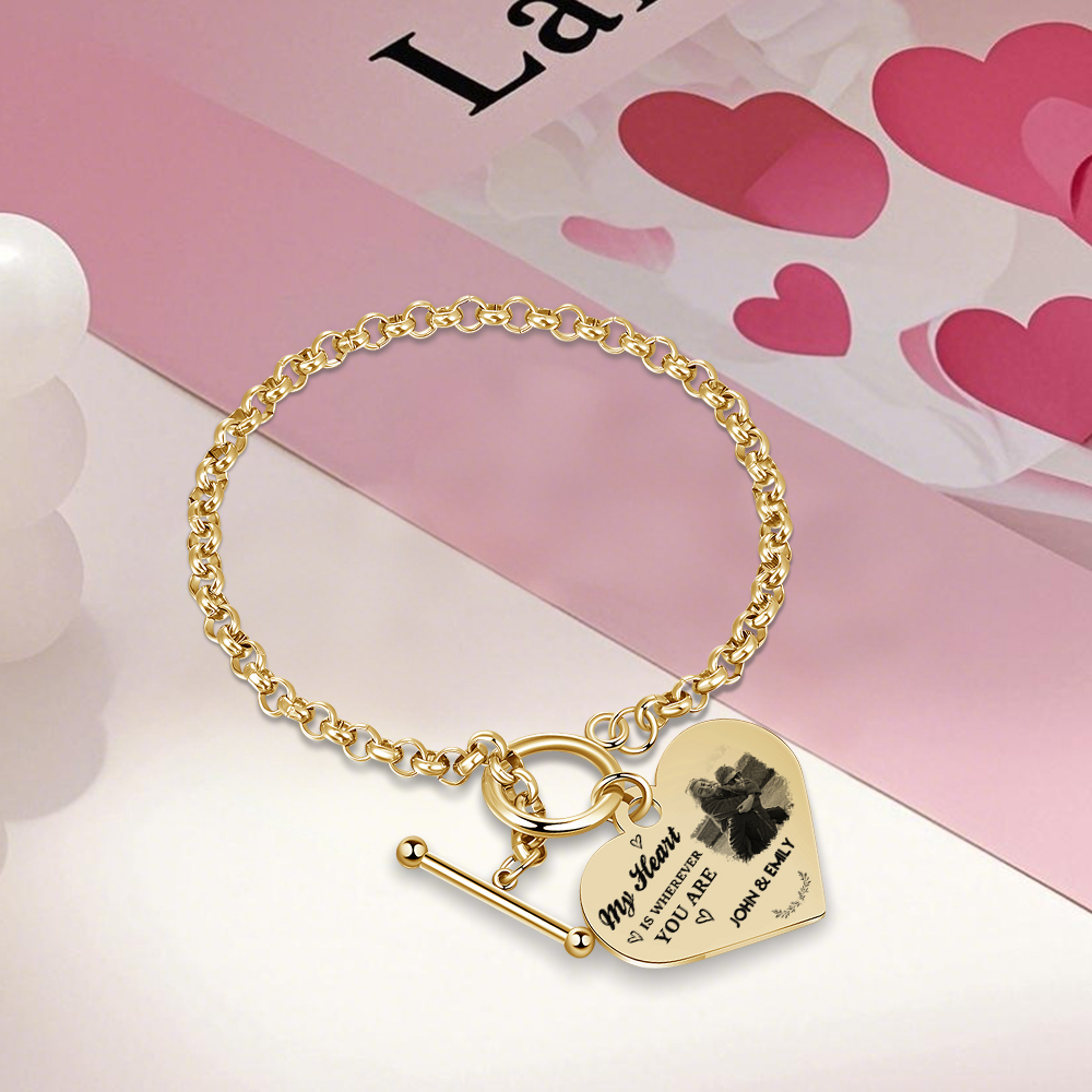 Personalized Photo Bracelet You & Me We Got This Gift for Her