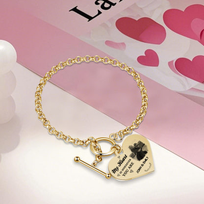 Personalized Photo Bracelet You & Me We Got This Gift for Her