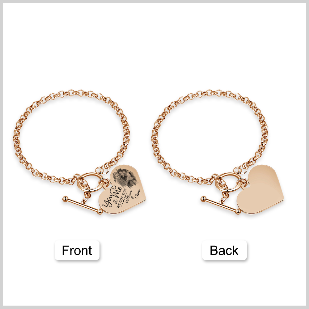 Personalized Photo Bracelet You & Me We Got This Gift for Her