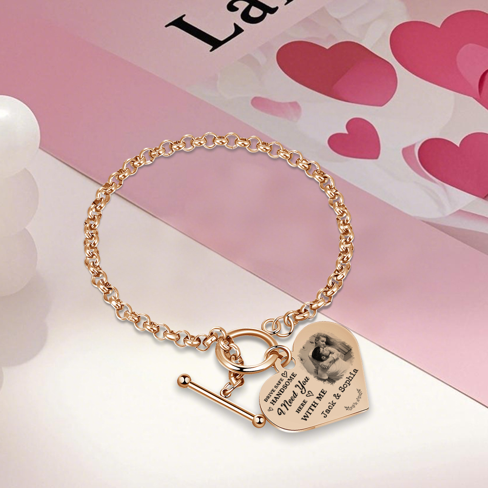 Personalized Photo Bracelet You & Me We Got This Gift for Her