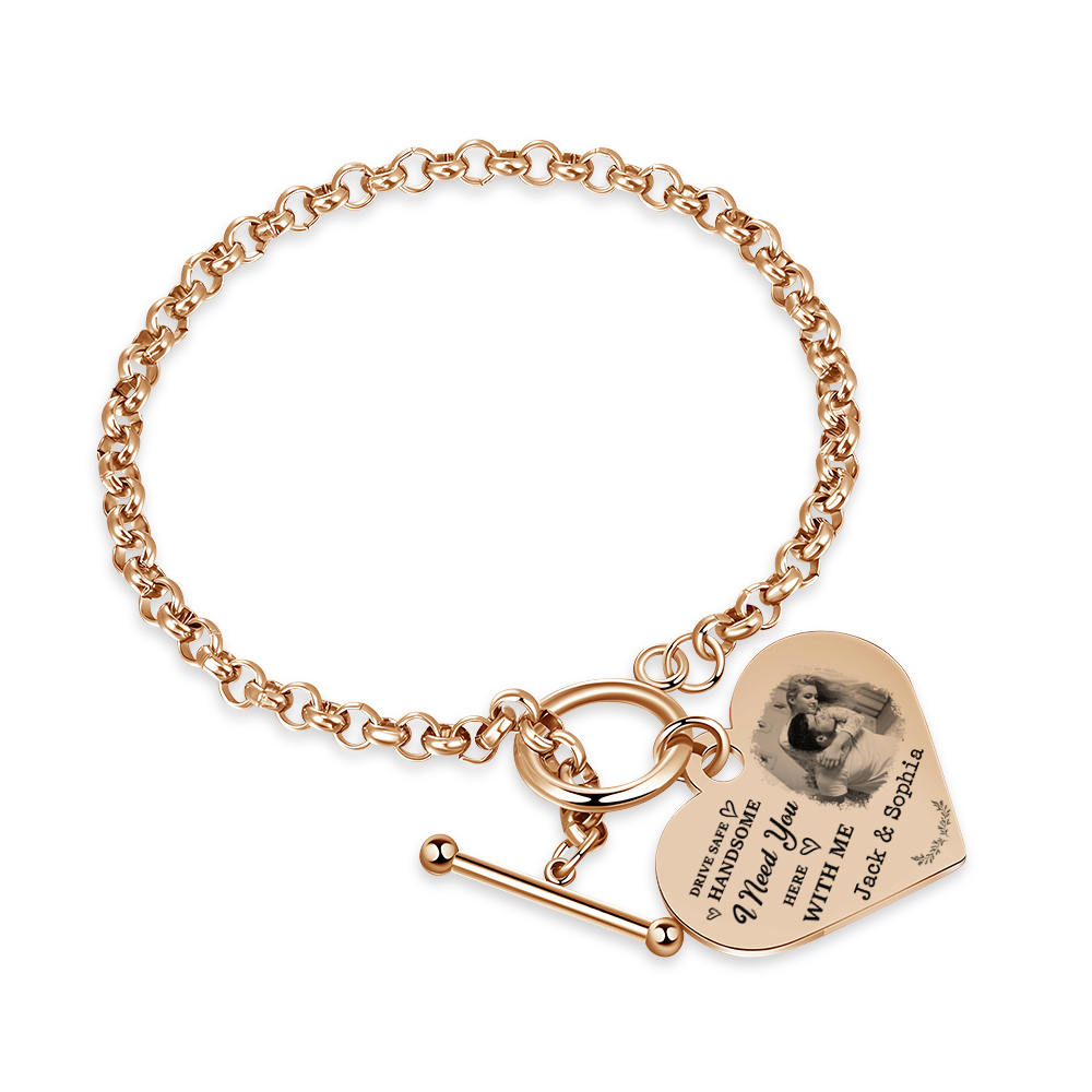 Personalized Photo Bracelet You & Me We Got This Gift for Her