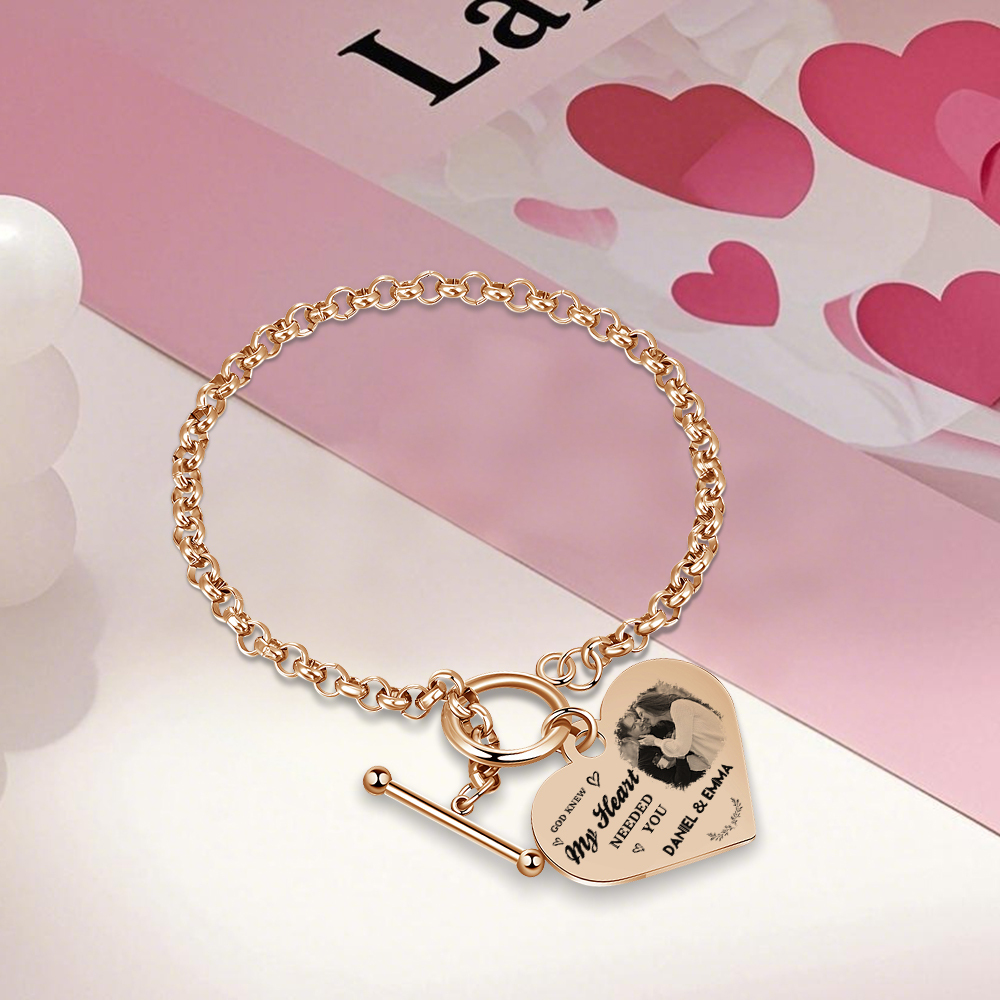 Personalized Photo Bracelet You & Me We Got This Gift for Her