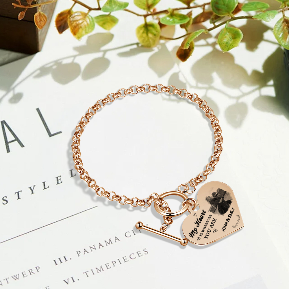 Personalized Photo Bracelet You & Me We Got This Gift for Her