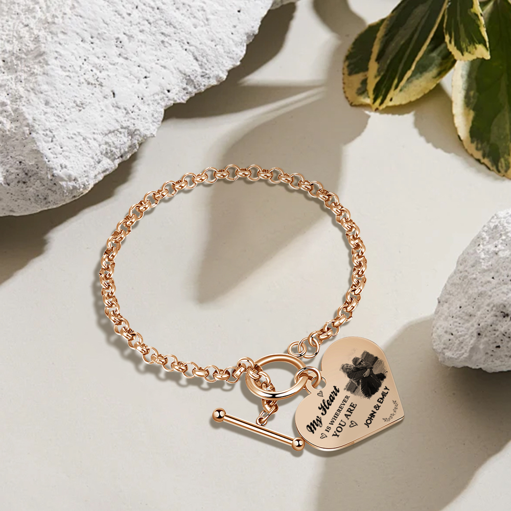 Personalized Photo Bracelet You & Me We Got This Gift for Her