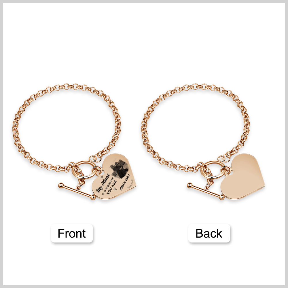 Personalized Photo Bracelet You & Me We Got This Gift for Her