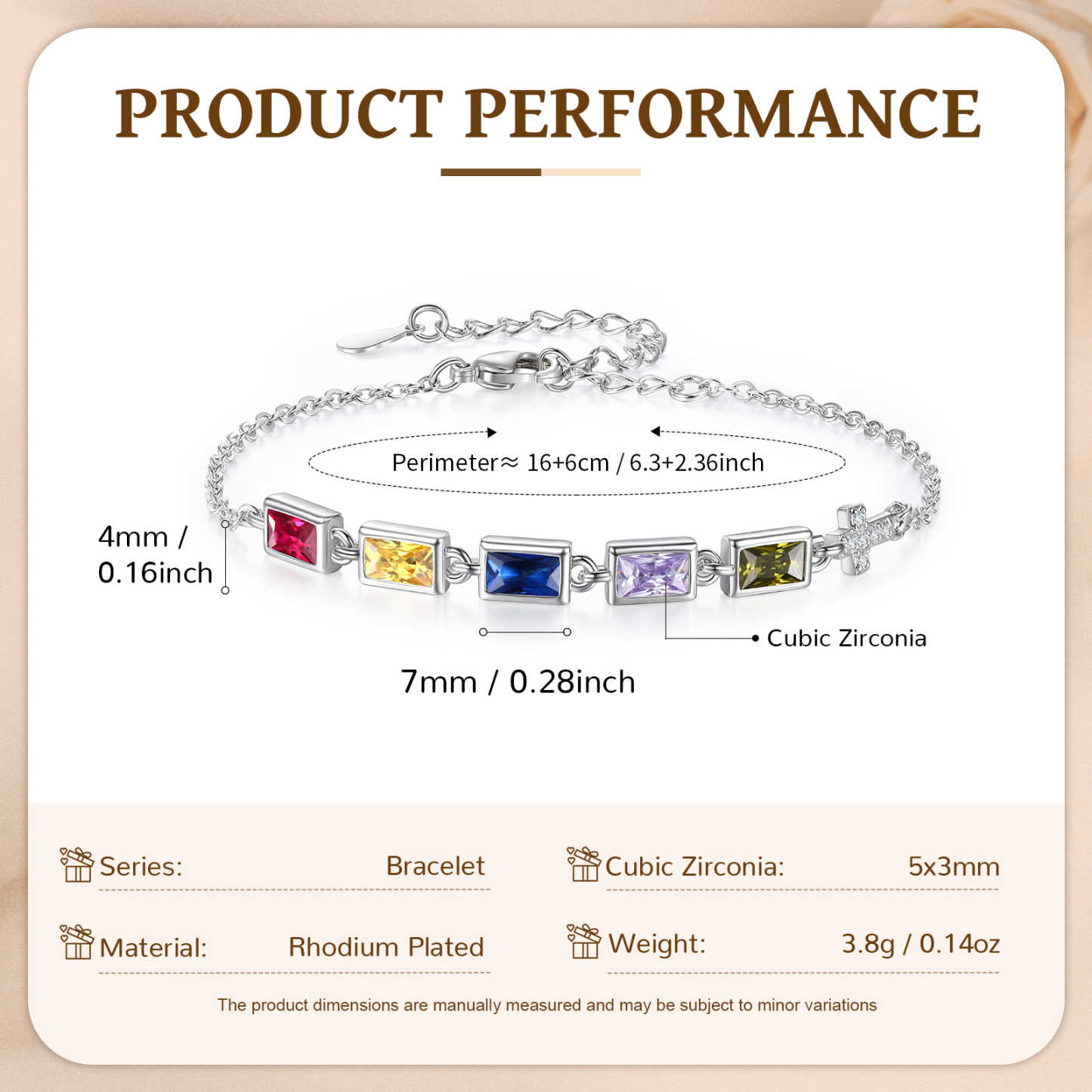 5 Birthstones Personalized Birthstone Bracelet – Meaningful Mother’s Day Gift for Family Members | Lorajewel