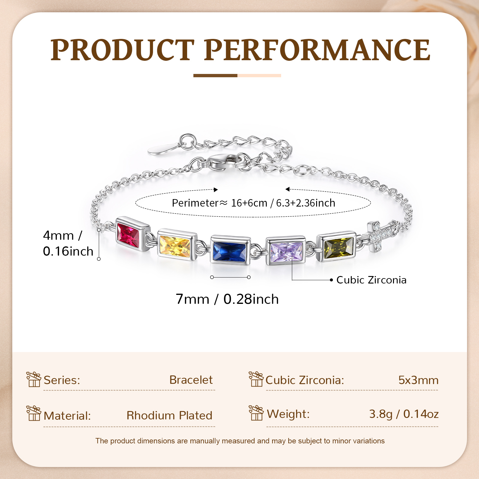 5 Birthstones Personalized Birthstone Bracelet – Meaningful Mother’s Day Gift for Family Members | Lorajewel