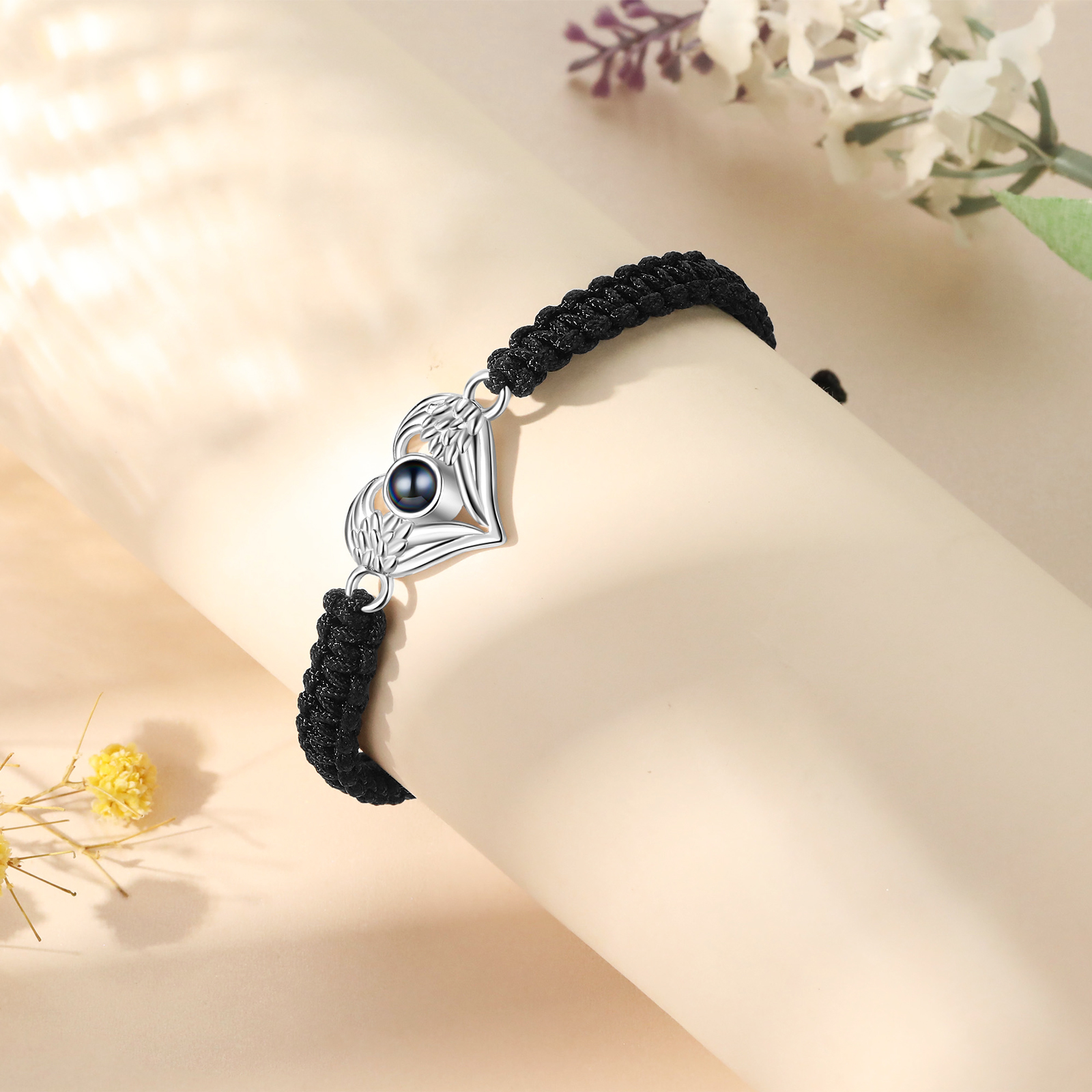 Personalized Photo Bracelet Customized Leather Adjustable Bracelet Gifts for Her Him