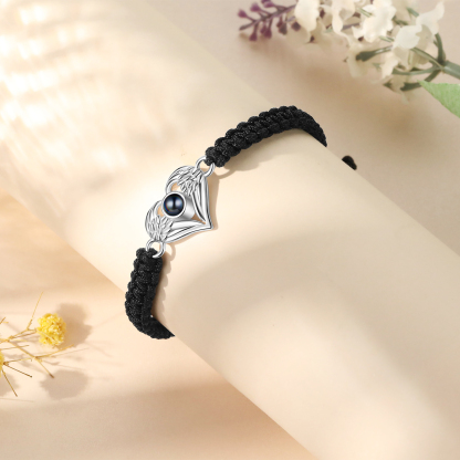 Personalized Photo Bracelet Customized Leather Adjustable Bracelet Gifts for Her Him