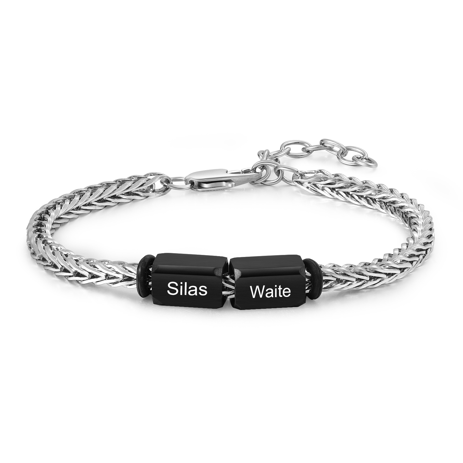 Custom Name Stainless Steel Bracelet for Men – Thoughtful Father’s Day Gift from Family | Lorajewel