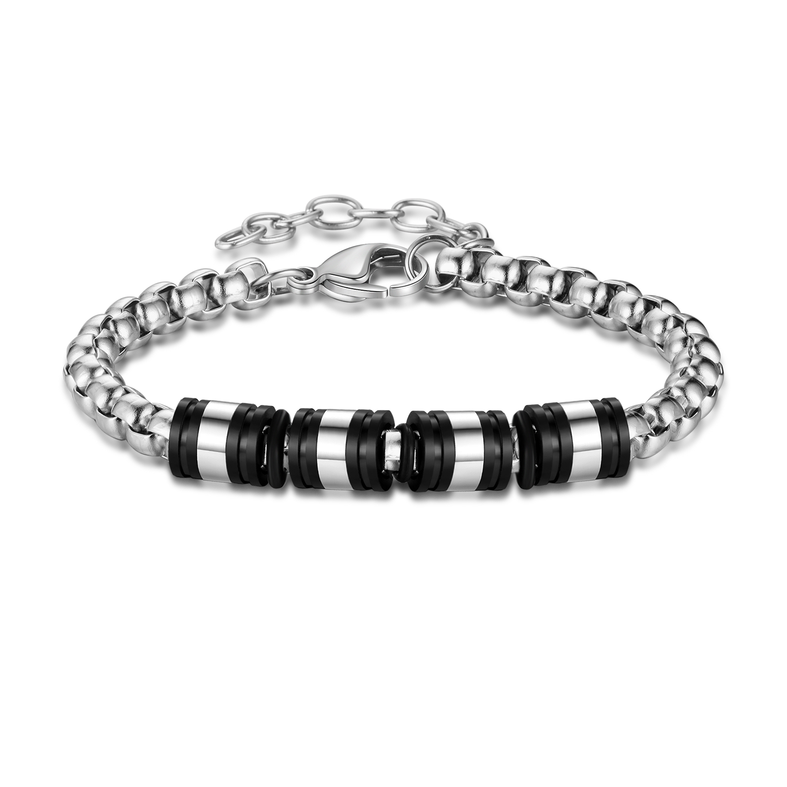 4 Names Personalized Men Adjustable Bracelet – Father's Day Gift | Lorajewel