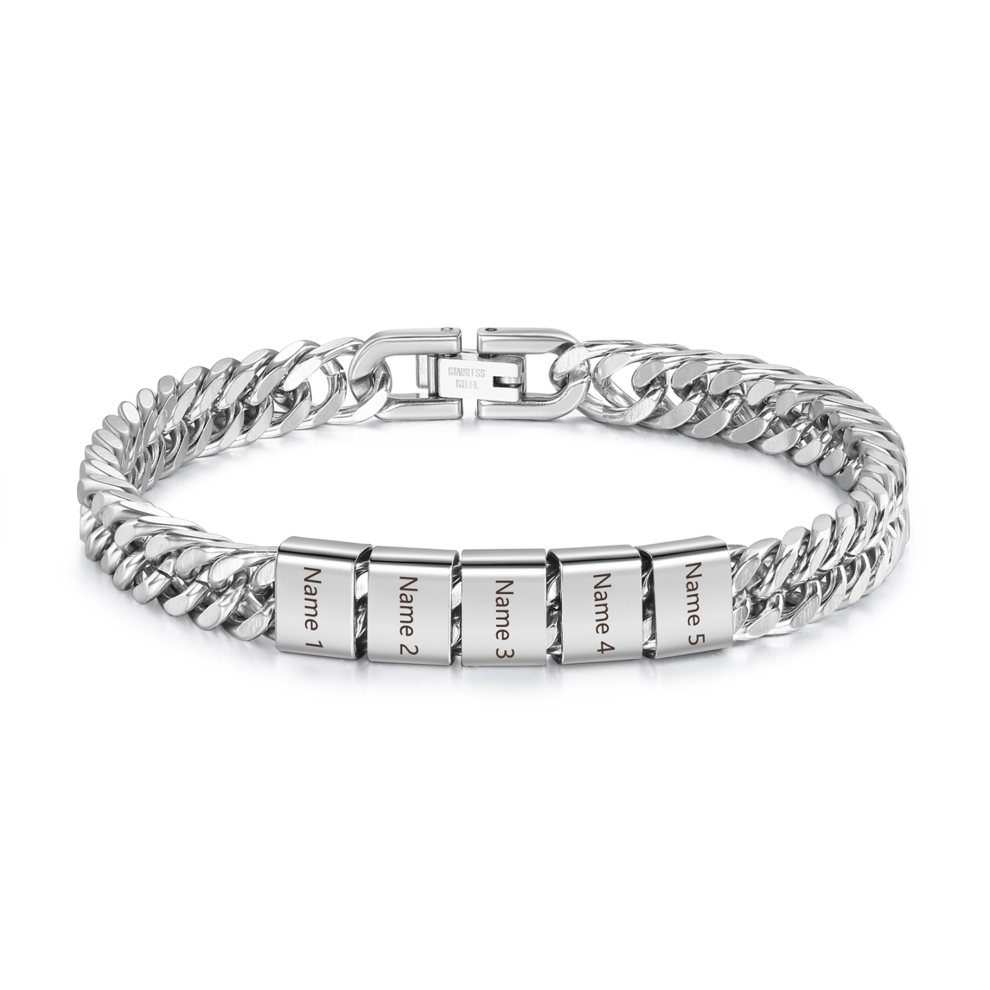 5 Names Personalized Men’s Bracelet – Bold, Durable, and Made Just for Him | Lorajewel