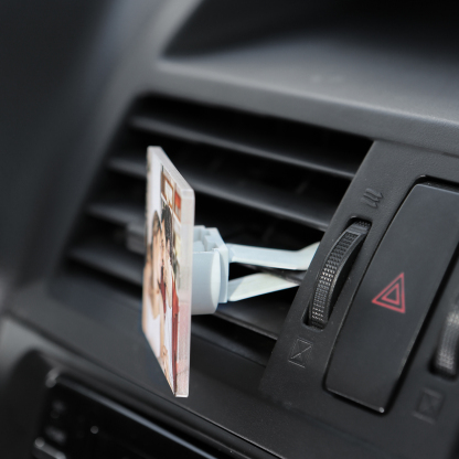 Personalized Car Photo Holder Stylish Square & Round Shapes Valentine’s Day Gift for Him