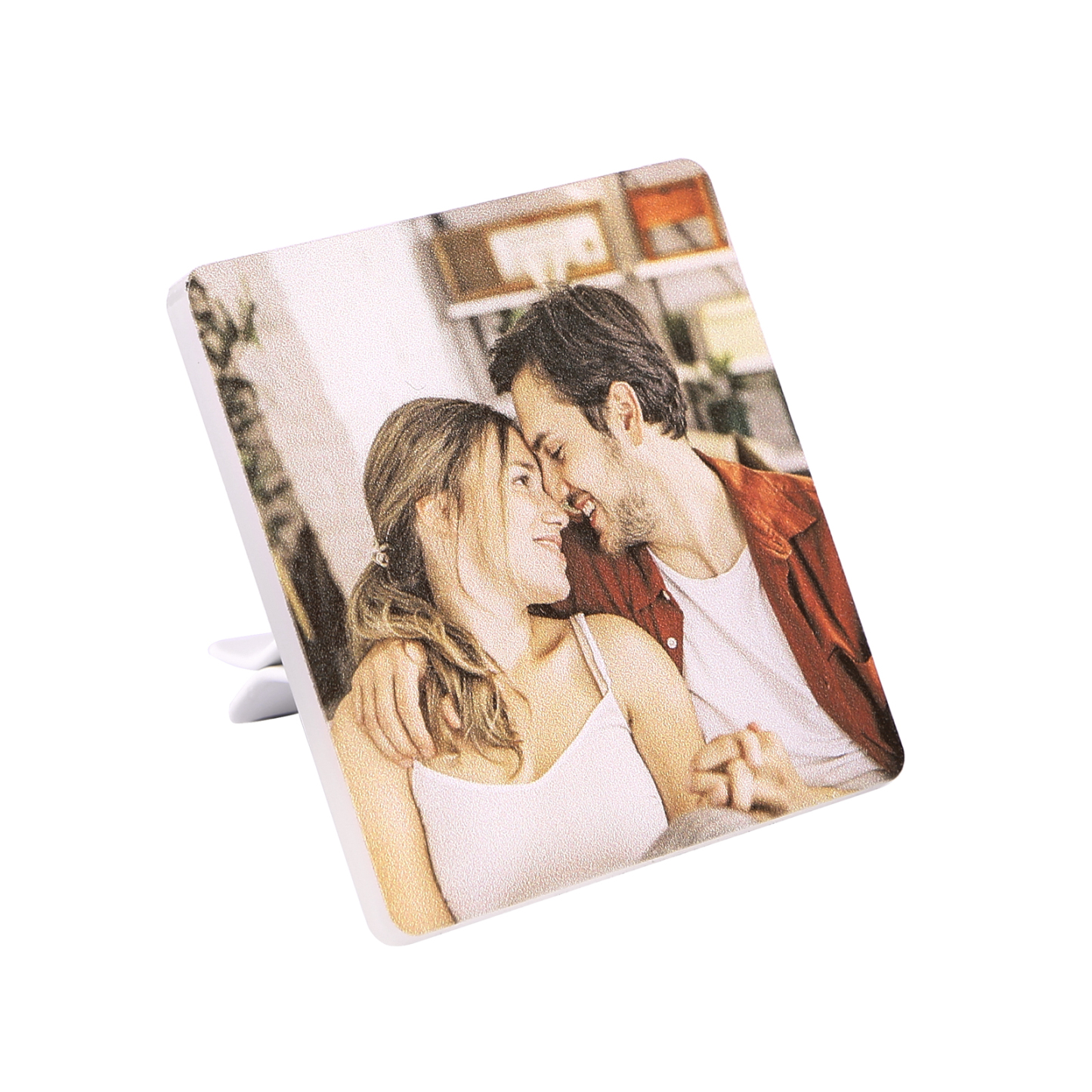 Personalized Car Photo Holder Stylish Square & Round Shapes Valentine’s Day Gift for Him