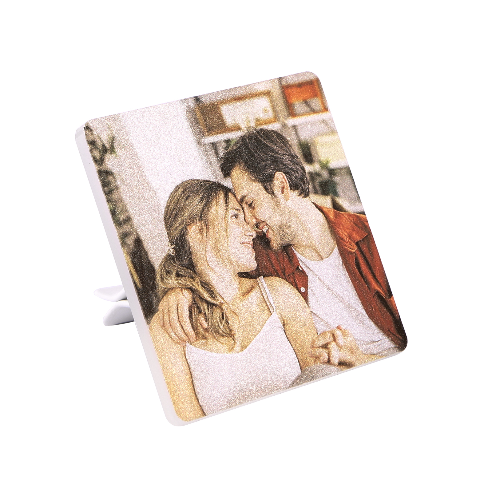 Personalized Car Photo Holder Stylish Square & Round Shapes Valentine’s Day Gift for Him