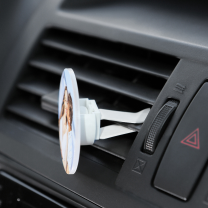 Personalized Car Photo Holder Stylish Square & Round Shapes Valentine’s Day Gift for Him