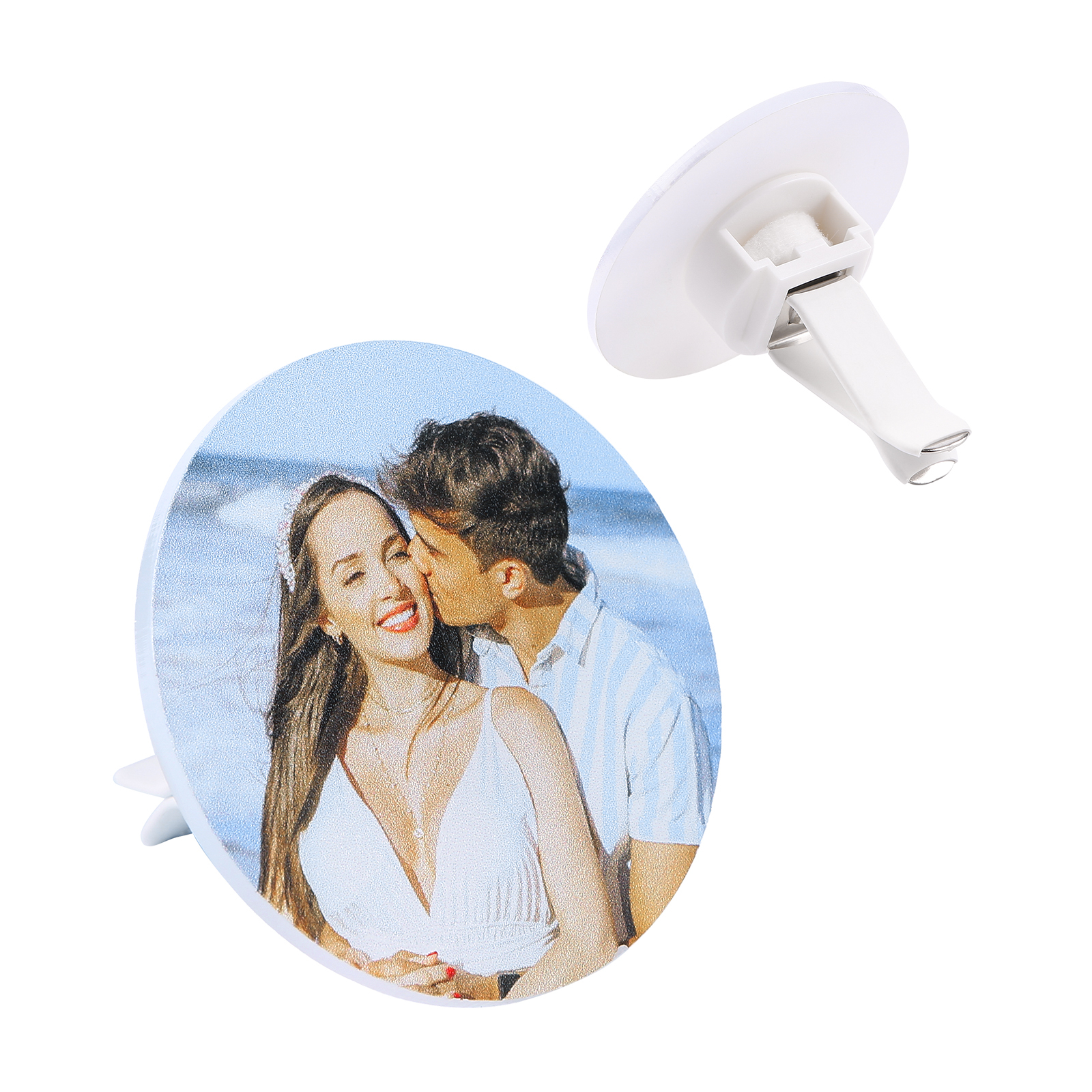 Personalized Car Photo Holder Stylish Square & Round Shapes Valentine’s Day Gift for Him