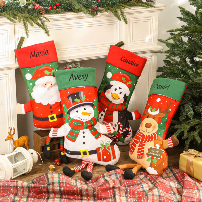 Personalized 3D Dangle-Leg Christmas Stocking
