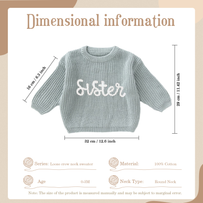 Personalized Kids Sweater Custom Knit Sweater with 1 Name