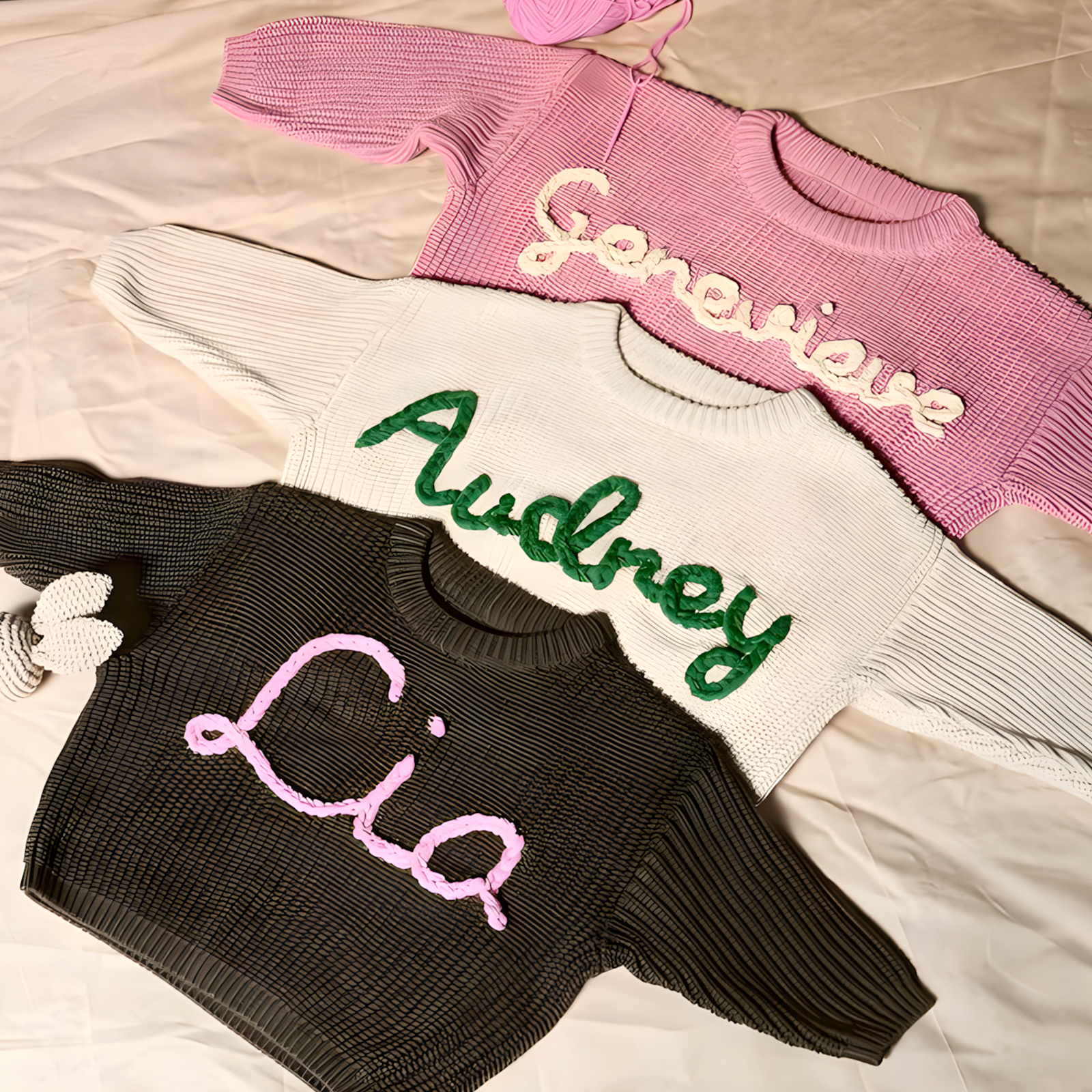 Personalized Kids Sweater Custom Knit Sweater with 1 Name