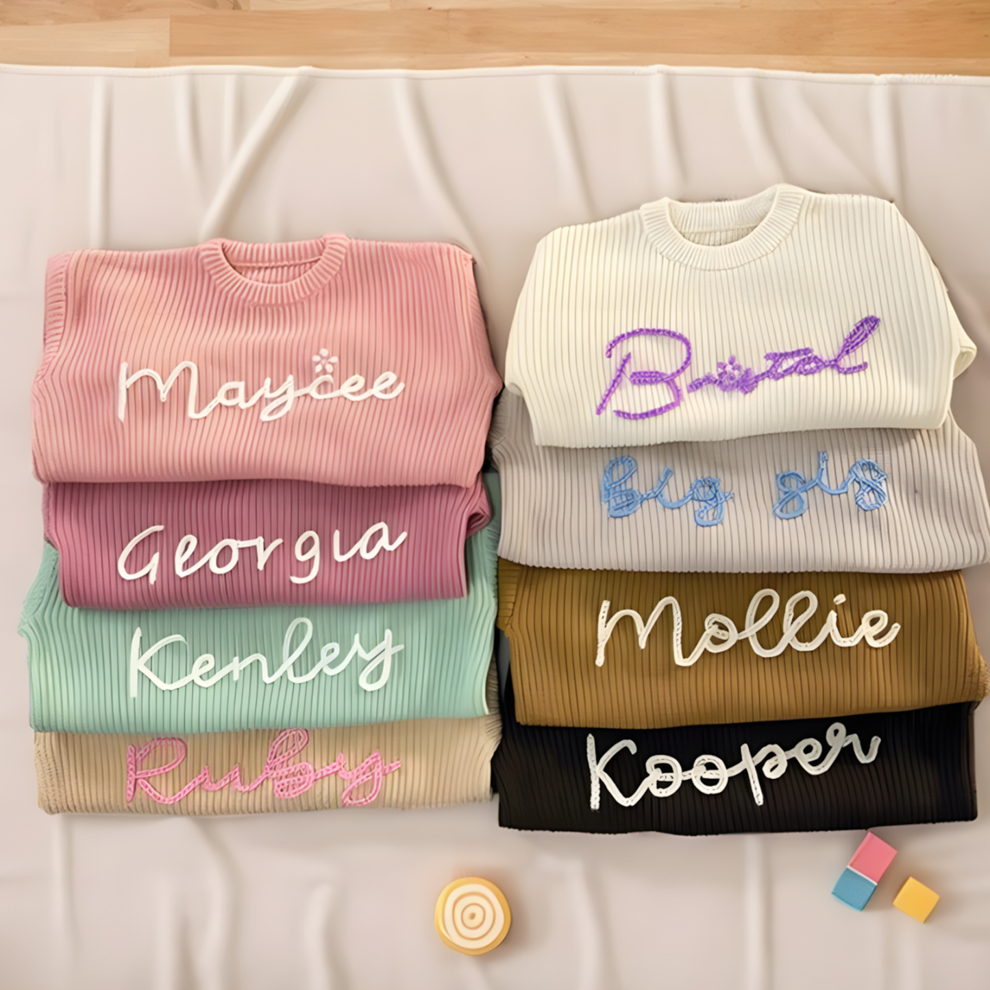 Personalized Kids Sweater Custom Knit Sweater with 1 Name