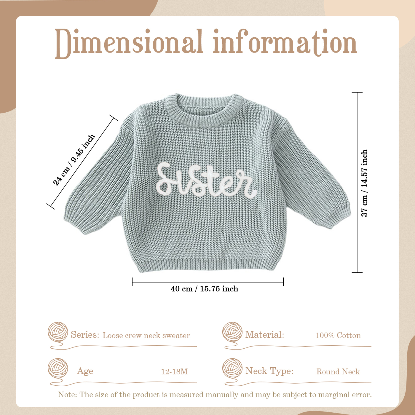 Personalized Kids Sweater Custom Knit Sweater with 1 Name