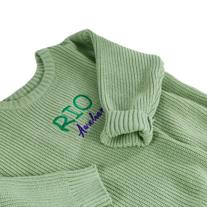 Personalized Kids Sweater Custom Knit Sweater with 1 Name Hand Embroidered Oversized Sweater Chunky Knit Name Jumper Newborn Baby Toddler Kids gift