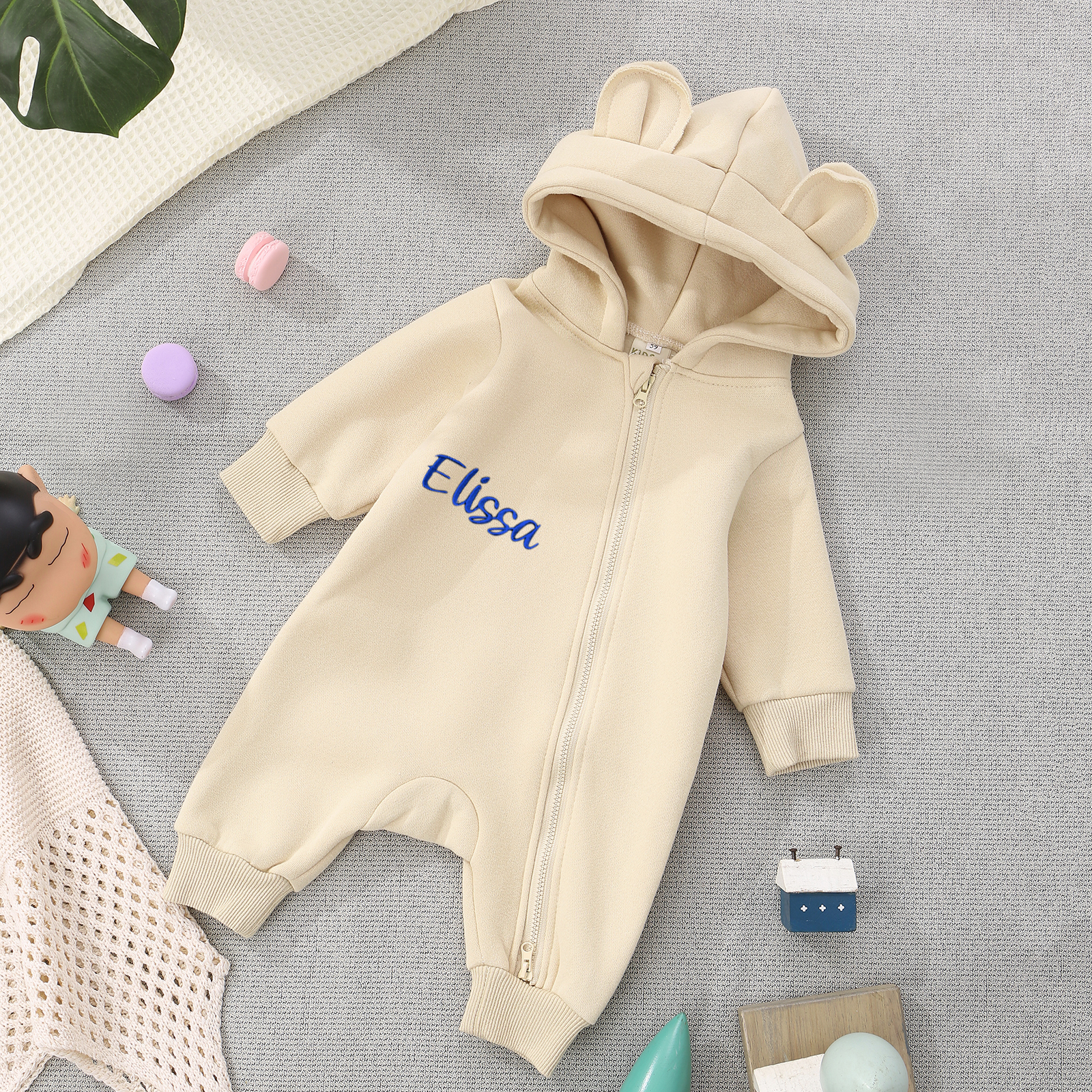 Personalized Name Brody Bear Romper Bestgift Autumn and Winter Baby Outing Clothes Thickened Newborn Clothes Jumpsuit