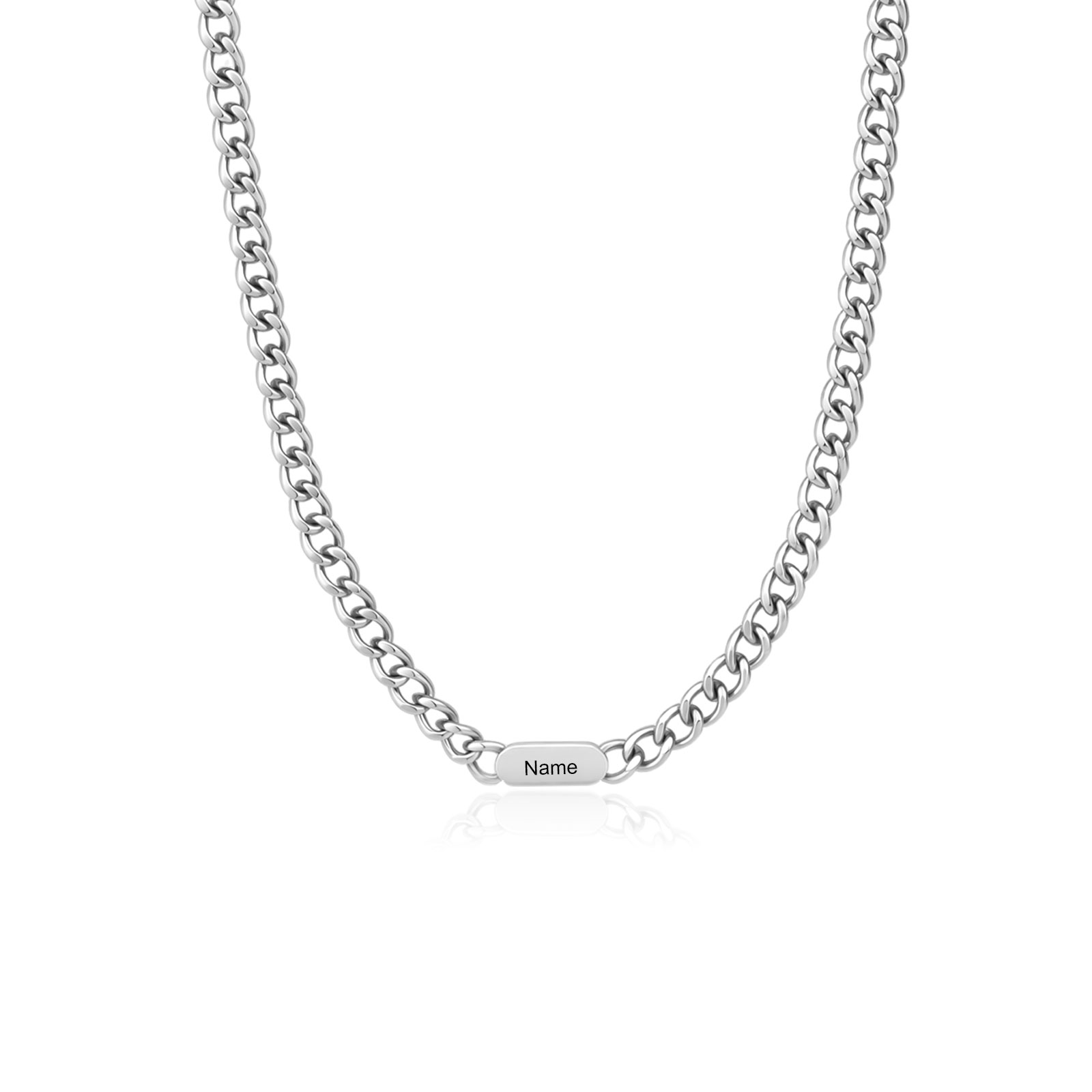 Personalized Stainless Steel Chain Necklace, Custom 1–6 Names, Anniversary Birthday Gift for Husband, Boyfriend, Dad | Lorajewel