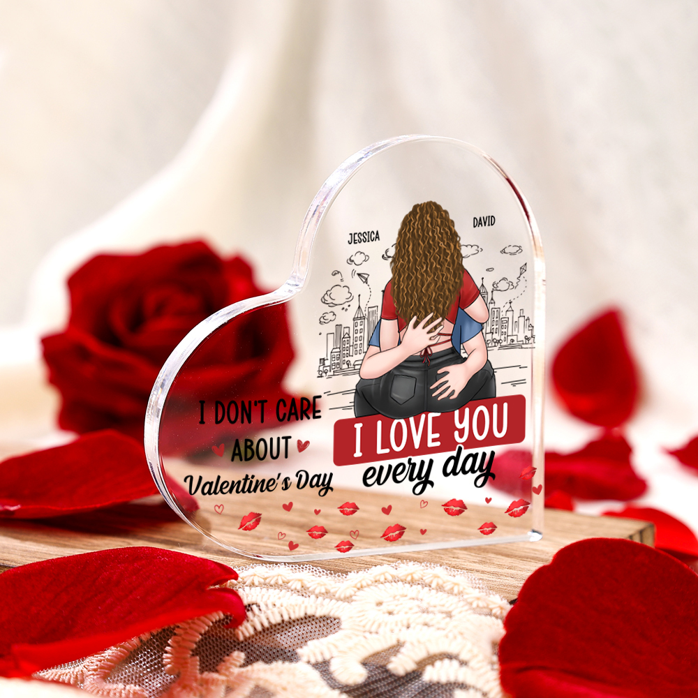 Personalized Acrylic Heart Plaque – “I Love You Every Day” – Valentine’s Day Gift for Couples