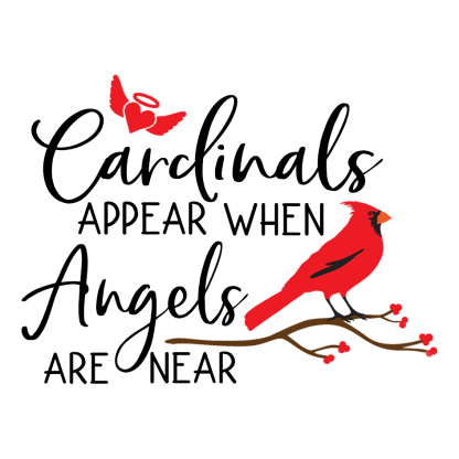 Personalized Cardinal Bird Necklace with Angel Wing 1 Birthstone & Name Comes with Card and Gift Box