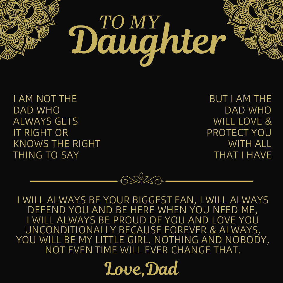 To My Daughter Heart Necklace Dad to Daughter Necklace Birthday Gift for Her - I Will Always Be Proud Of You