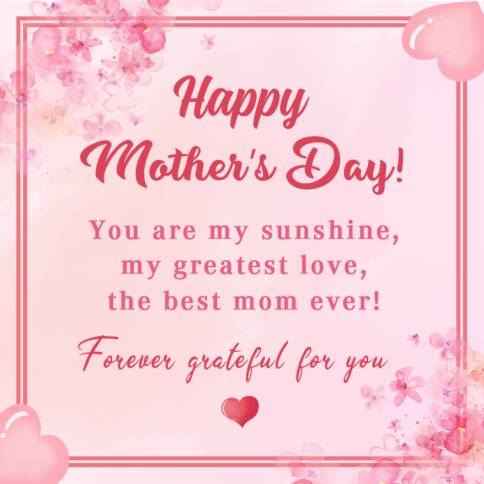 Love and Appreciation to Mom- Mother's Day Card