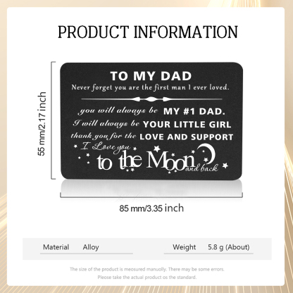 Father’s Day Engraved Wallet Card from Daughter –  Keepsake for Dad | Lorajewel