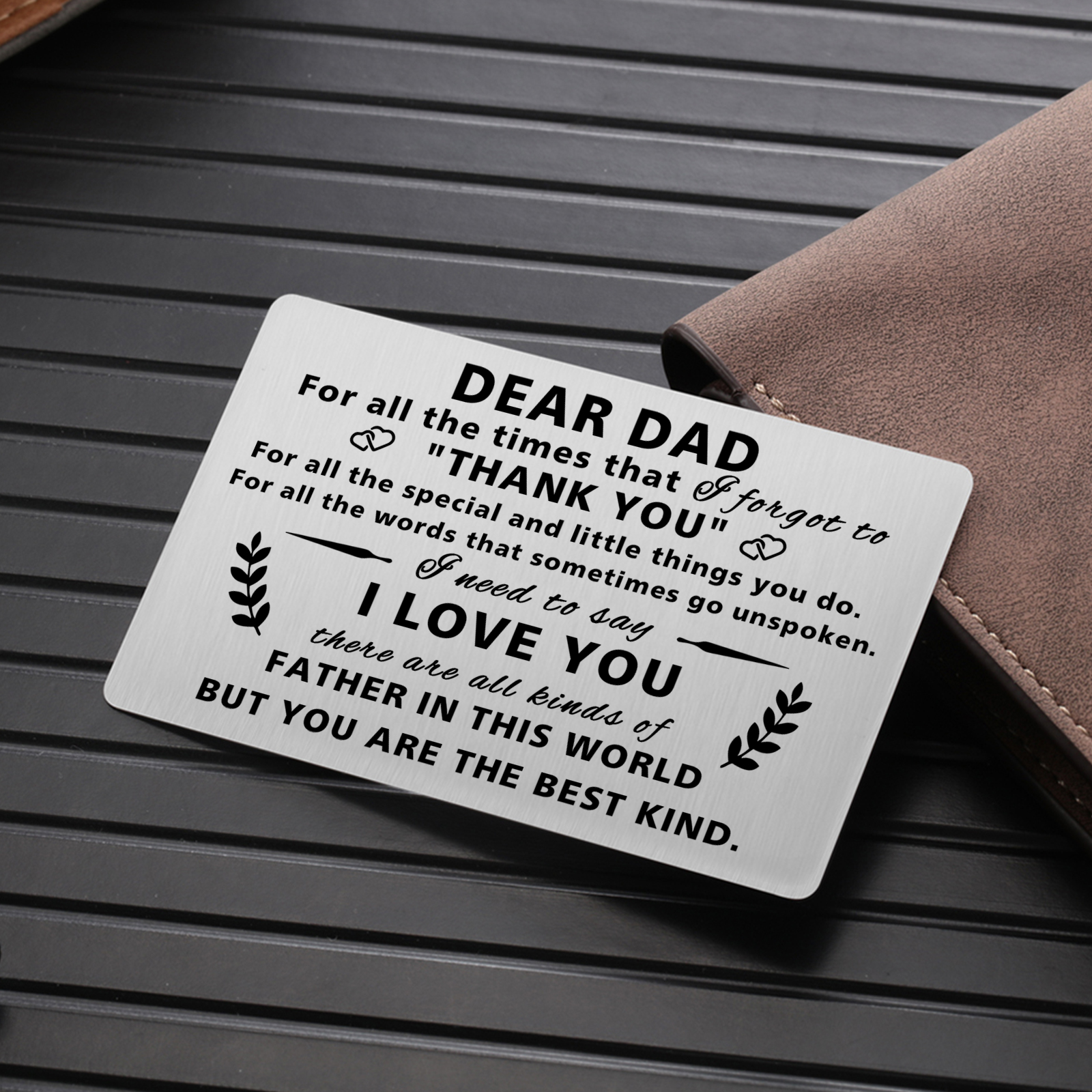 Father’s Day Engraved Wallet Card from Daughter –  Keepsake for Dad | Lorajewel