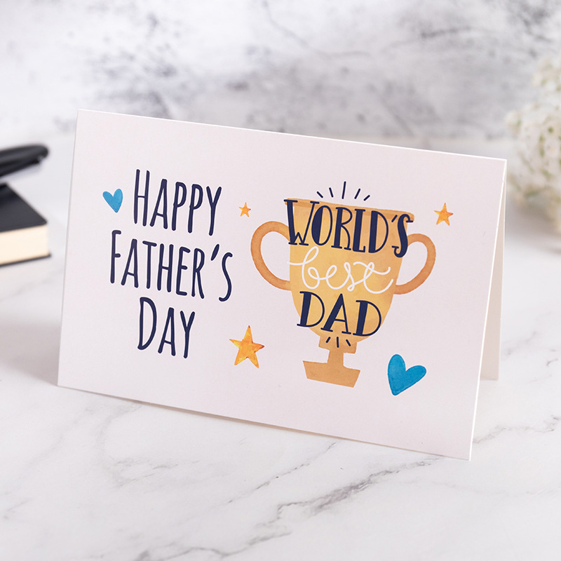 Father’s Day Card Keepsake for Dad – “Best Dad” Colorful Design, Thoughtful Gift for Him | Lorajewel