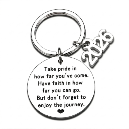 Keychain Take Pride in How Far You’ve Come Keyring Graduation Gift