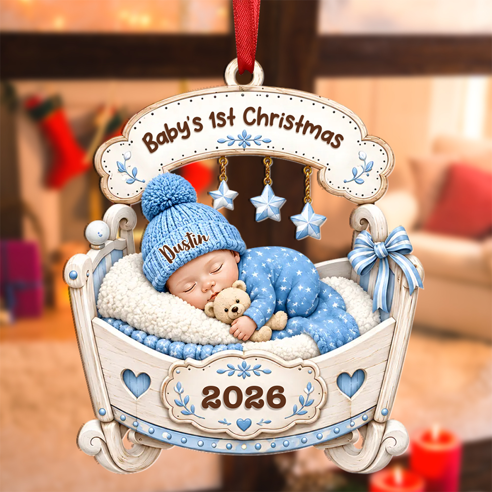 Personalized Baby's First Christmas Cradle Ornament