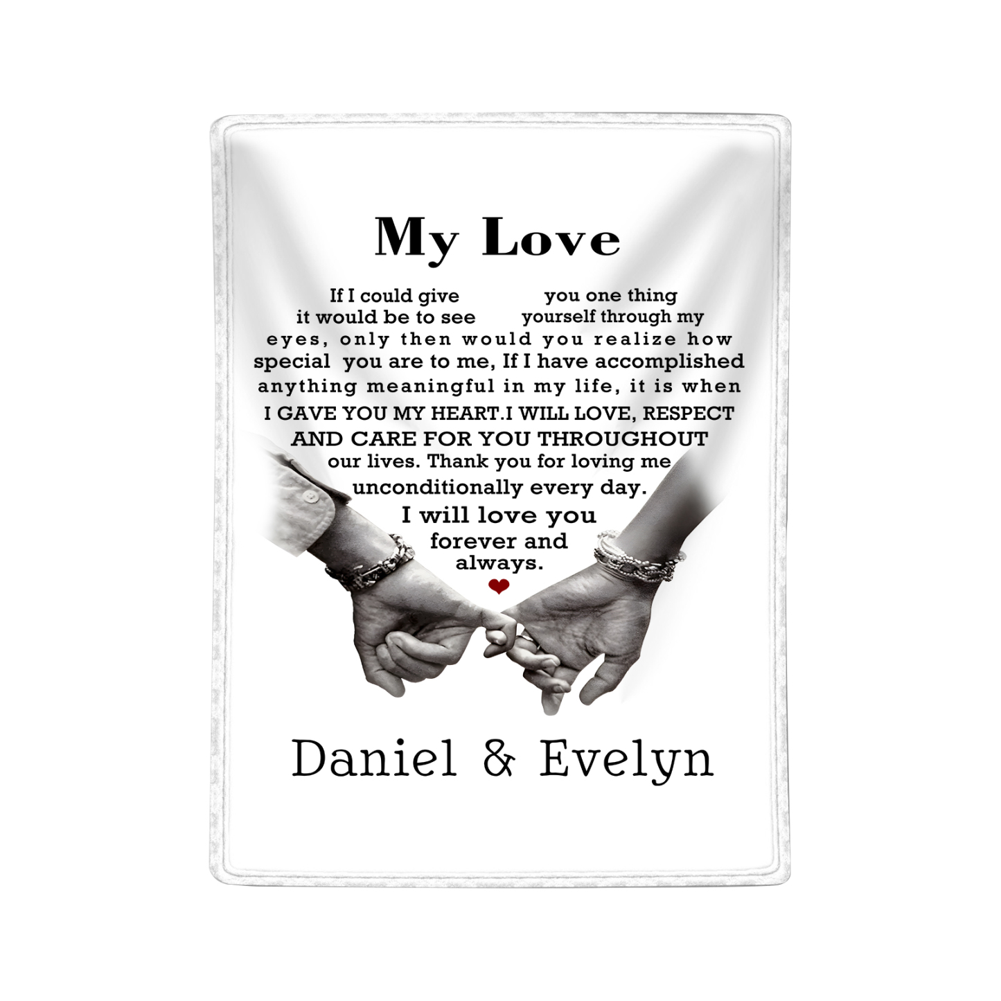 Personalized Couple Blanket with Pinky Promise A Heartfelt Keepsake with Your Names