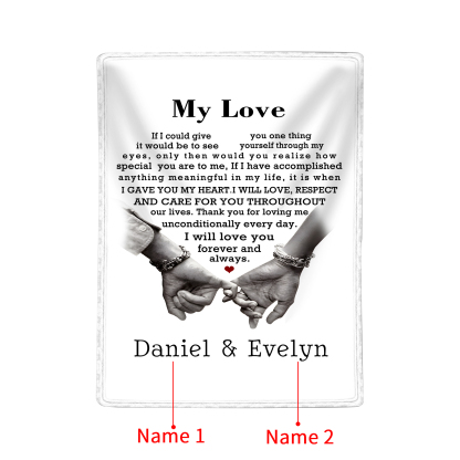 Personalized Couple Blanket with Pinky Promise A Heartfelt Keepsake with Your Names