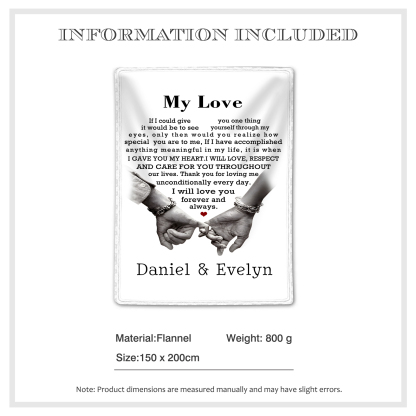 Personalized Couple Blanket with Pinky Promise A Heartfelt Keepsake with Your Names